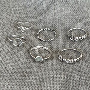 Sterling Silver Ring Lot